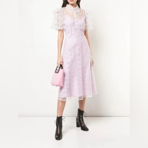 NWT Jill Stuart Runway Tulle Panel Midi Dress Size 6 - Picture 1 of 14